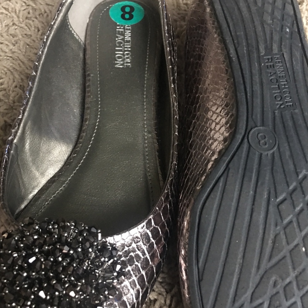 Ketneth Cole silver flats